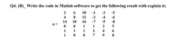 Solved Q4. (B)_ Write the code in Matlab software to get the | Chegg.com