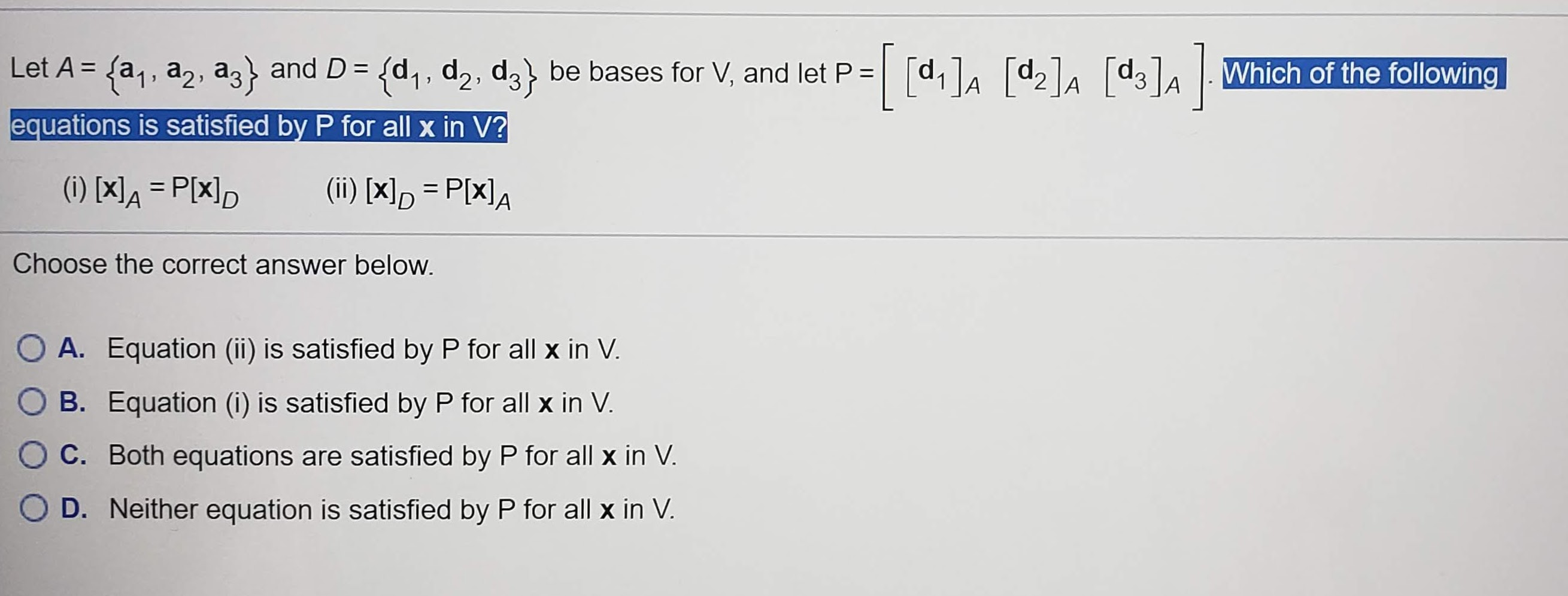 Solved Please Help Me With These Linear Algebra Questions Chegg Com