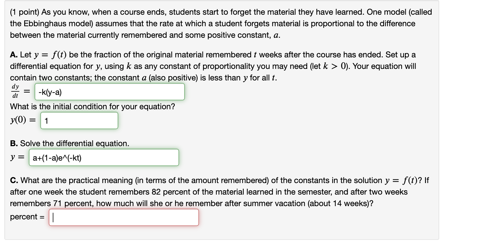 Solved (1 point) As you know, when a course ends, students | Chegg.com