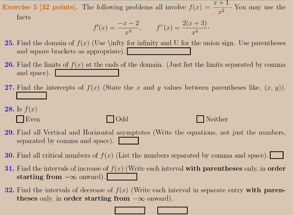 Solved Exercise 5[32 points]. The following problems all | Chegg.com
