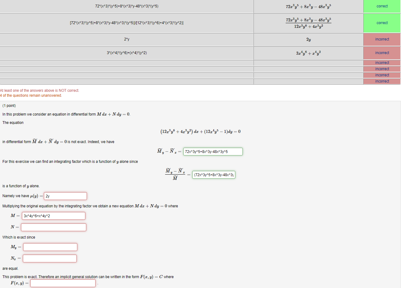 Solved 72 X 3 Y 5 8 X 3 Y 48 X 3 Y 5 727 Y Y Chegg Com