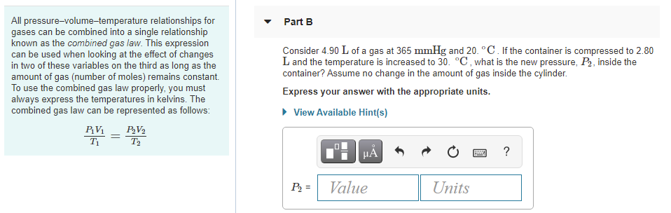 Solved Part B All Pressure-volume-temperature Relationships | Chegg.com