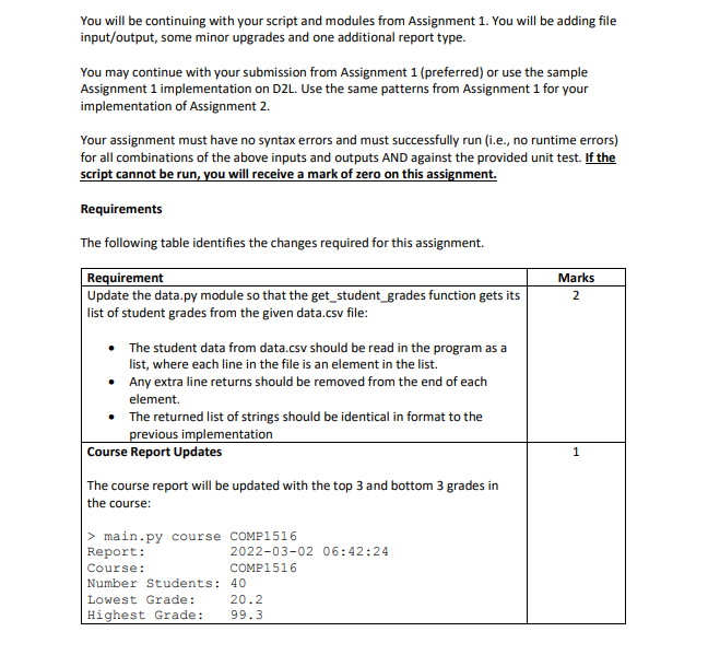 Solved You will be continuing with your script and modules | Chegg.com