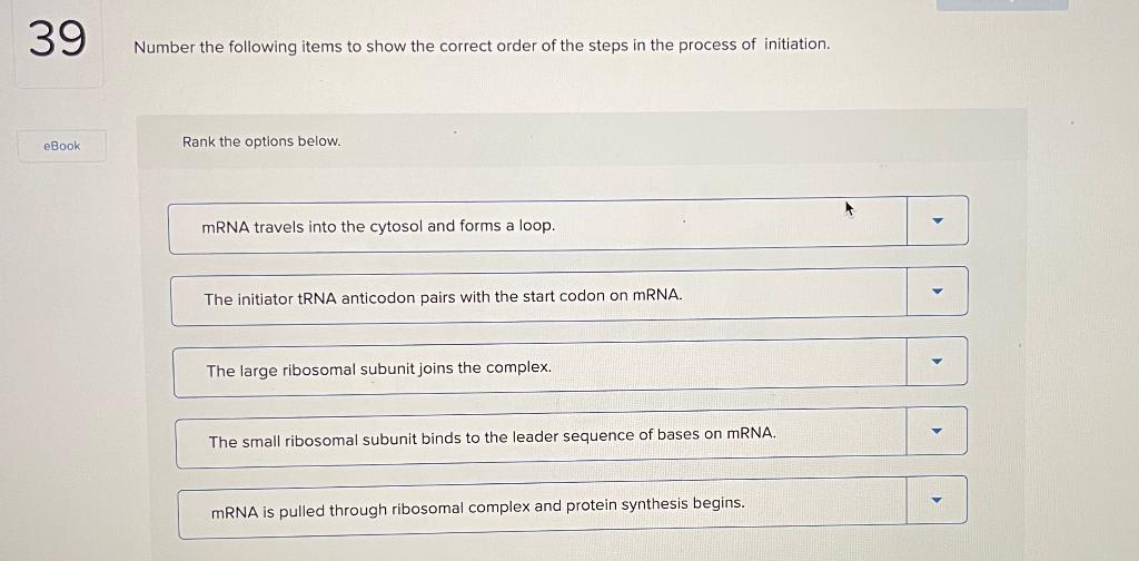 Solved Number the following items to show the correct order | Chegg.com