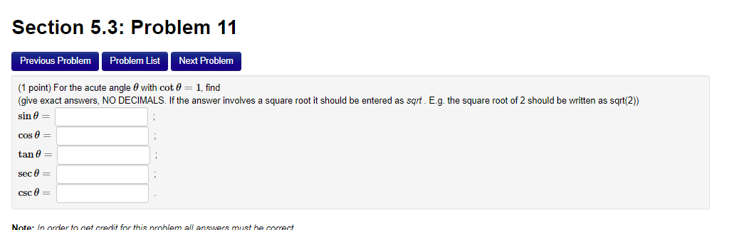 Solved Section 5.3: Problem 11 Previous Problem Problem List | Chegg.com