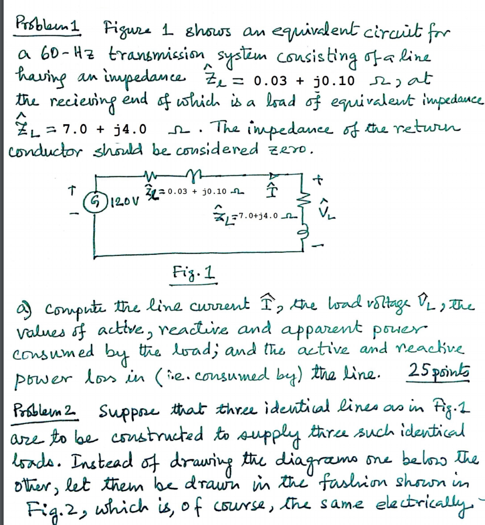 Solved Problein 1 Figure I shows an equivalent circuit for a | Chegg.com