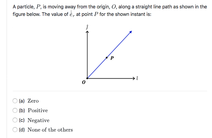 Solved A Particle P Is Moving Away From The Origin O Chegg Com