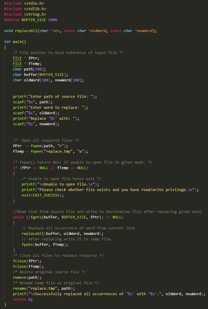I have 2 programs in C language. One program | Chegg.com