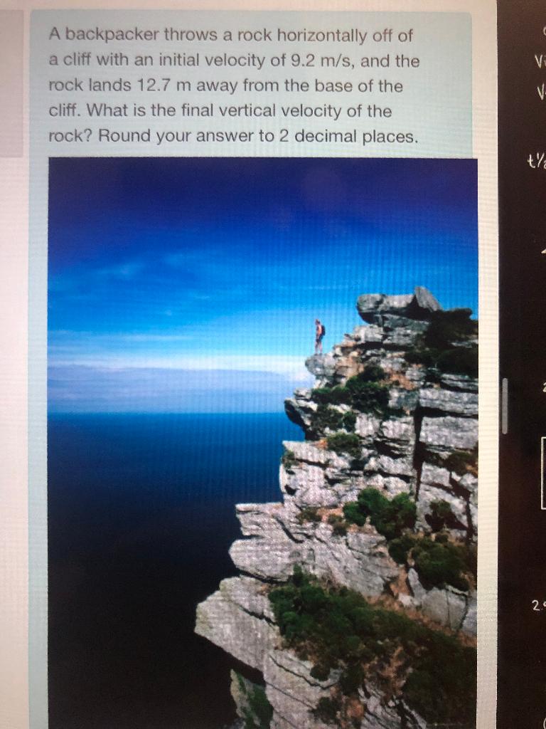 Solved A Girl Throws A Rock Horizontally With A Veloc vrogue.co