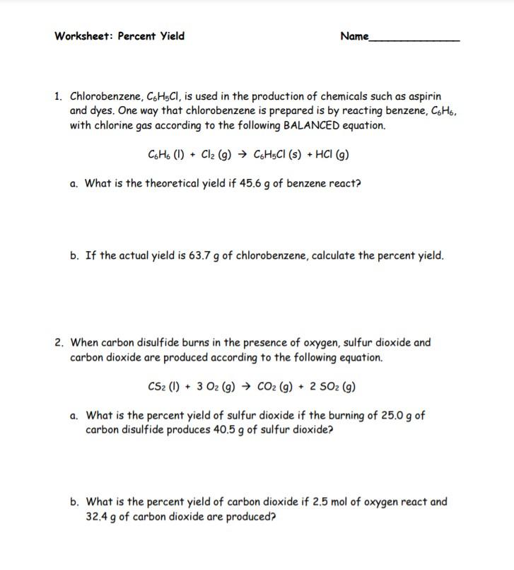 solved-worksheet-percent-yield-name-1-chlorobenzene-chegg