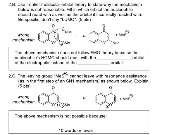 Solved 2.B. Use frontier molecular orbital theory to state | Chegg.com