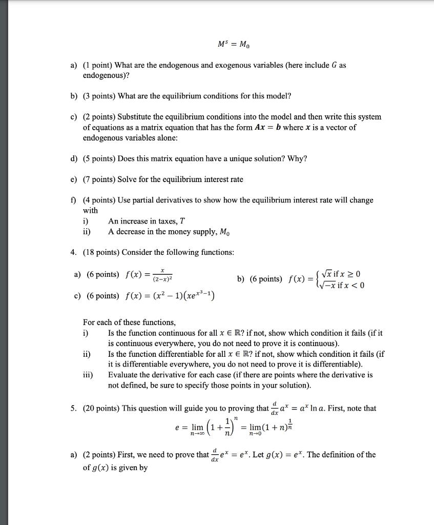 Solved 1. (20 points) Evaluate the determinants of the | Chegg.com