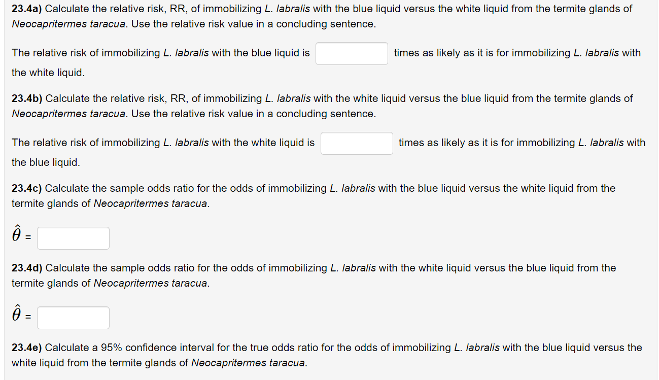 Solved Is the Blue Liquid Emitted from Older Termites Toxic | Chegg.com