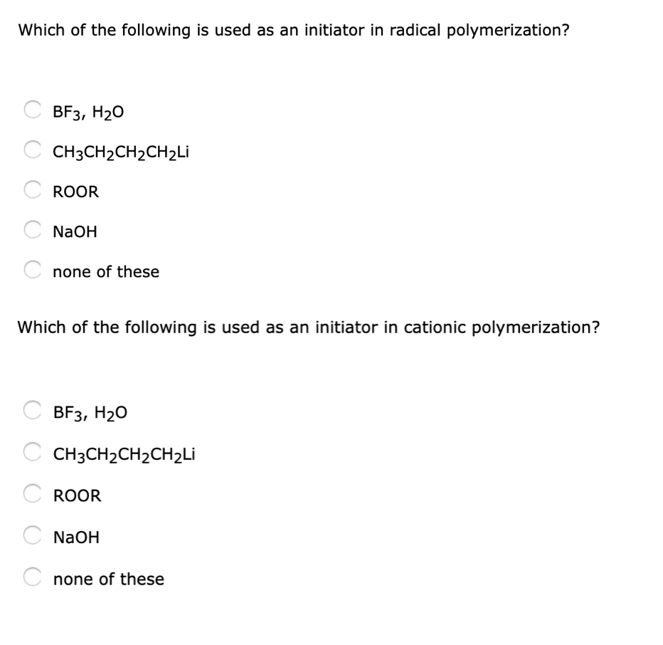 solved-which-of-the-following-is-used-as-an-initiator-in-chegg