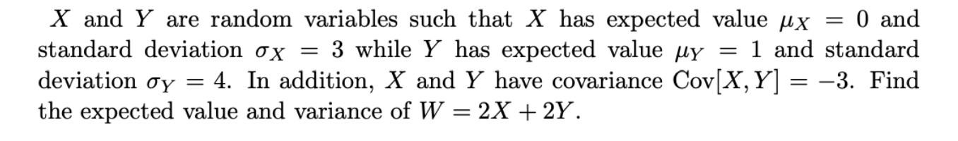 what is the expected value of x y