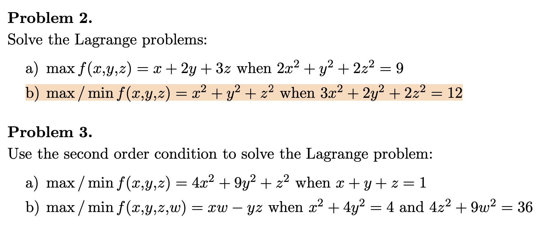 Solved Can you solve:Problem 2b and problem 3aAnd give step | Chegg.com