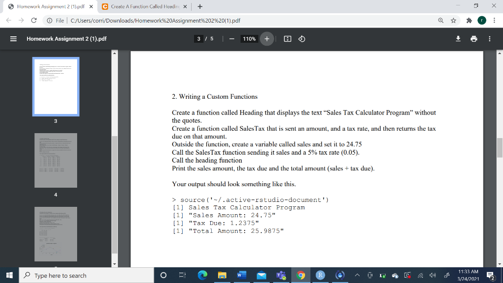 Solved Create a function called Heading that displays the | Chegg.com