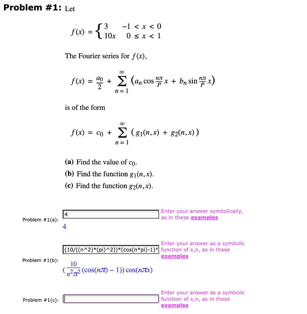 Solved Problem #1: Let Problem #1(a): Problem #1(b): Problem | Chegg.com