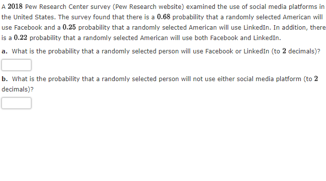 Solved A 2018 Pew Research Center Survey (Pew Research | Chegg.com