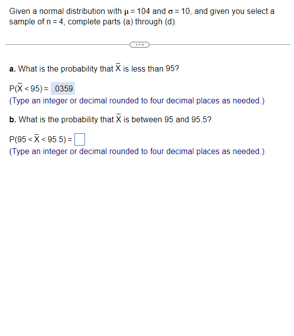 Solved Given A Normal Distribution | Chegg.com