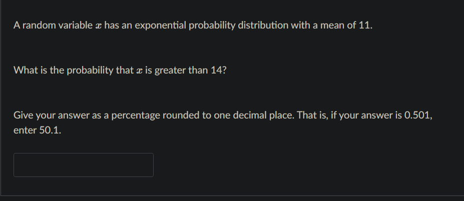 Solved A random variable x has an exponential probability | Chegg.com
