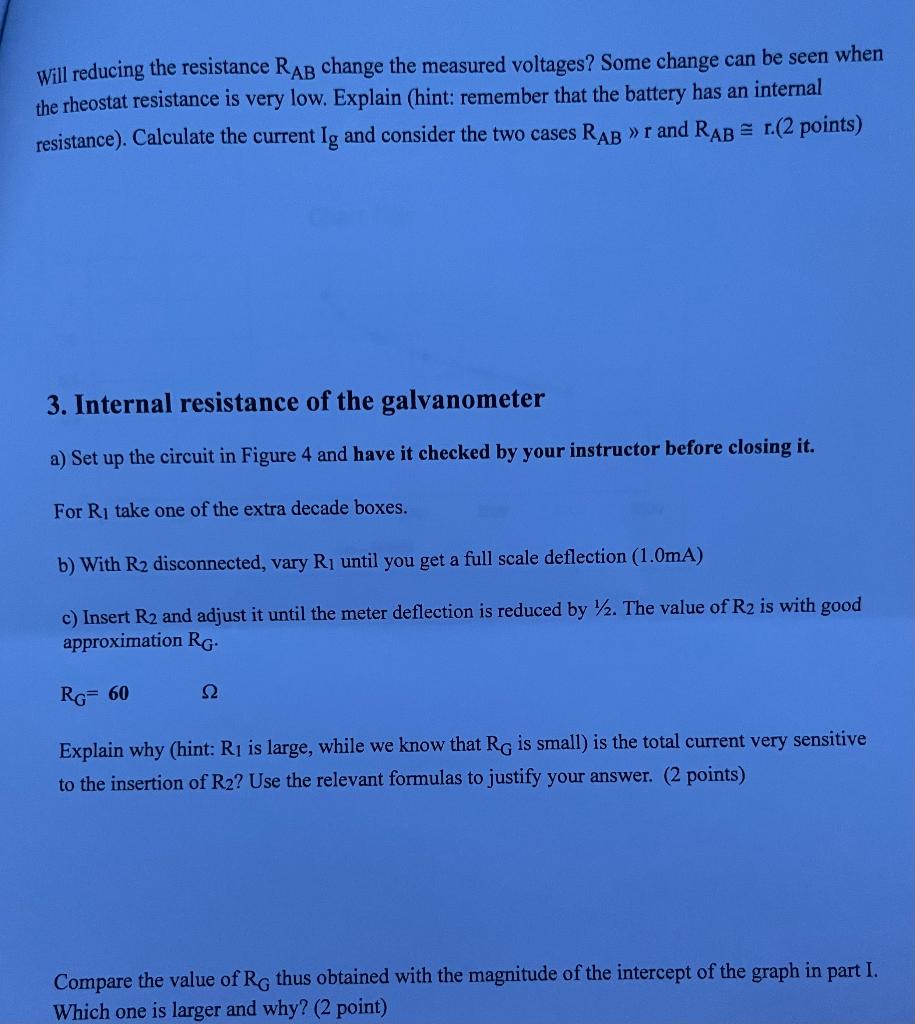 RM=3000 (units ) (1 point) b) Use your galvanometer