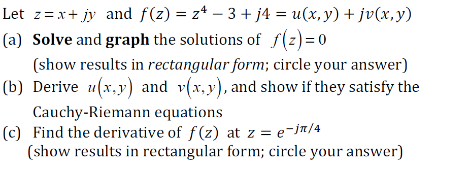 Solved Let Z X Jy And F Z 24 3 J4 U X Y Jv Chegg Com