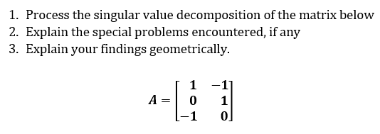 Singular Value Decomposition Of Symbolic Matrix – YCYHXQ