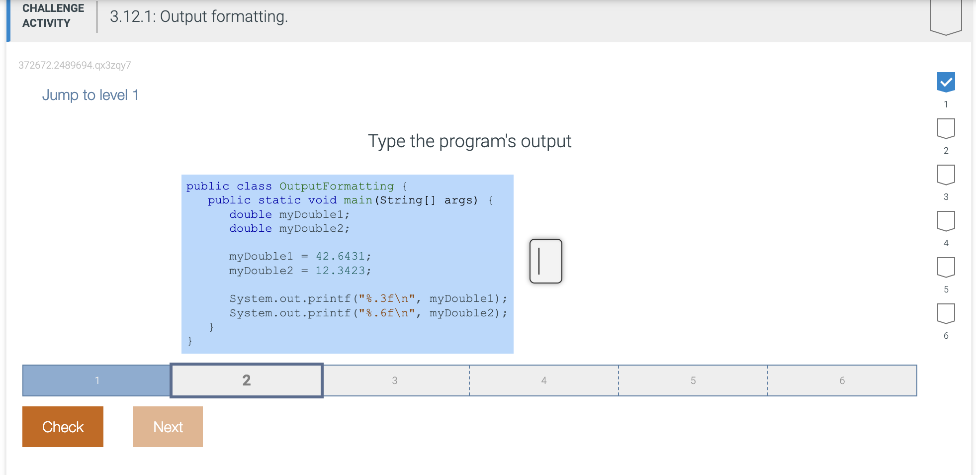 Solved CHALLENGE ACTIVITY 3.12.1: Output Formatting. | Chegg.com