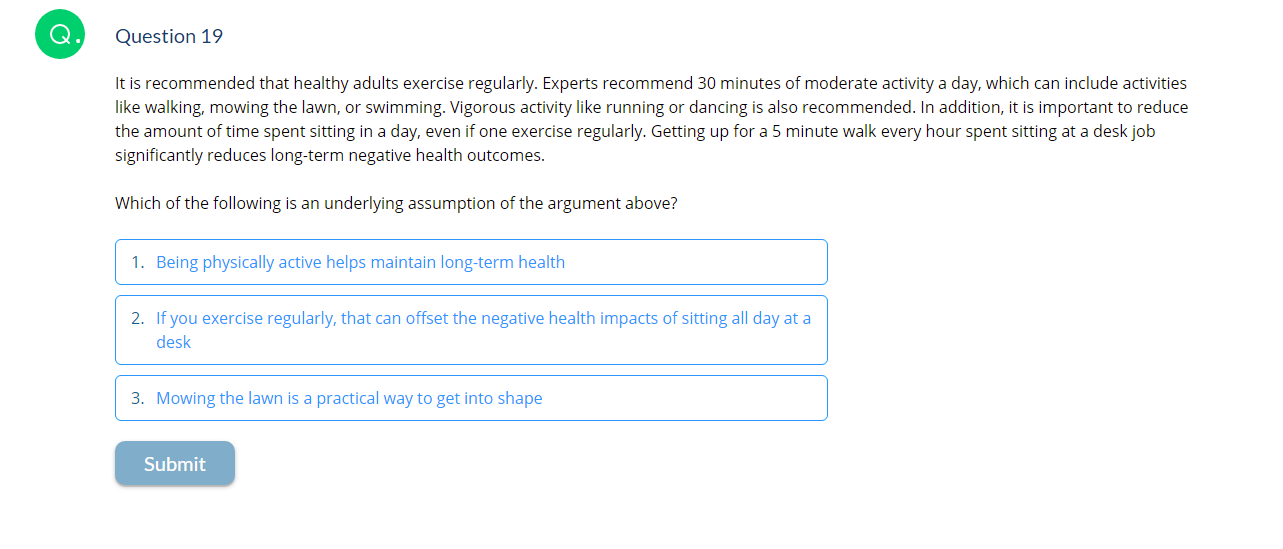 Solved Question 19 It Is Recommended That Healthy Adults | Chegg.com