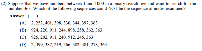 Solved (2) Suppose that we have numbers between 1 and 1000 | Chegg.com