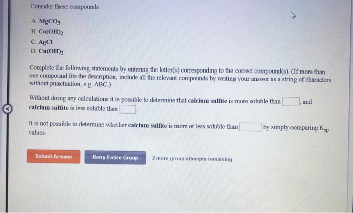 Solved Consider These Compounds A Mgco3 B Co Oh 2 C Agci Chegg Solved Consider These Compounds A Mgco3 B Co Oh 2 C Agci Chegg