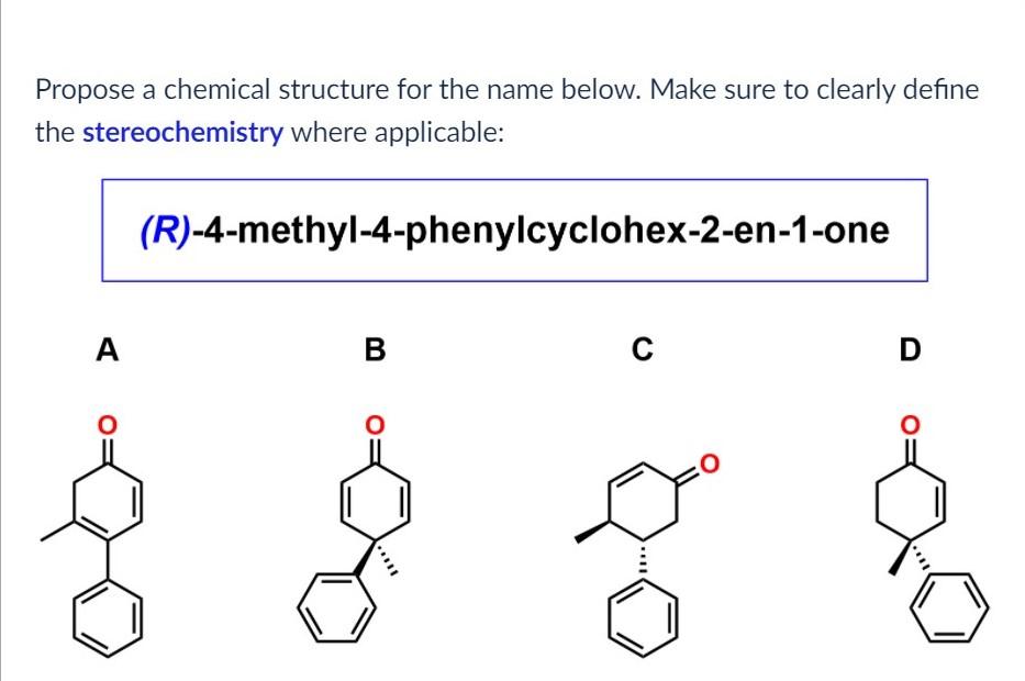 Solved Propose a chemical structure for the name below. Make