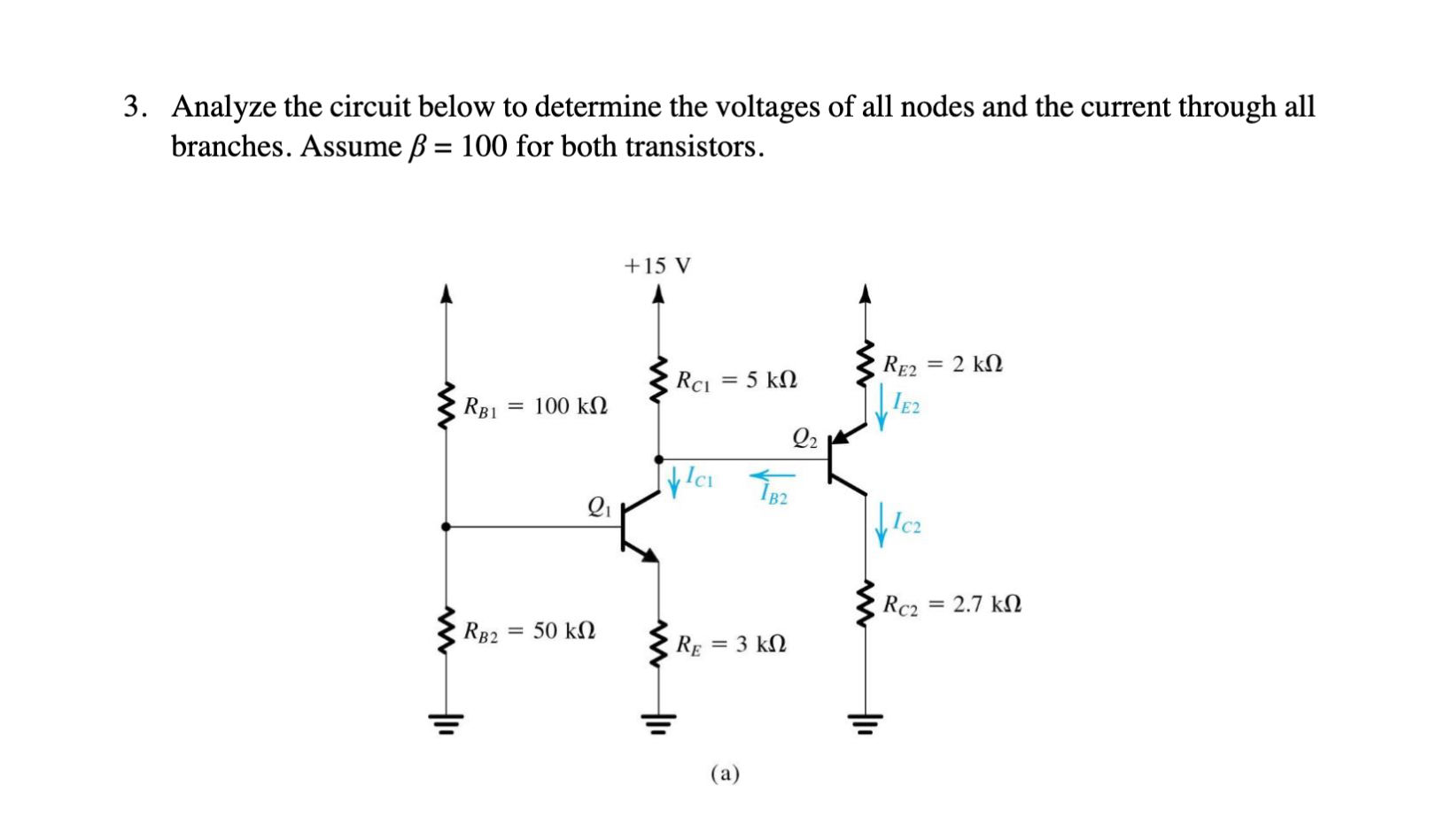 Solved Analyze the circuit below to determine the voltages | Chegg.com
