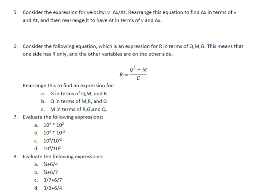 Solved 5 Consider The Expression For Velocity V Ax At Chegg Com