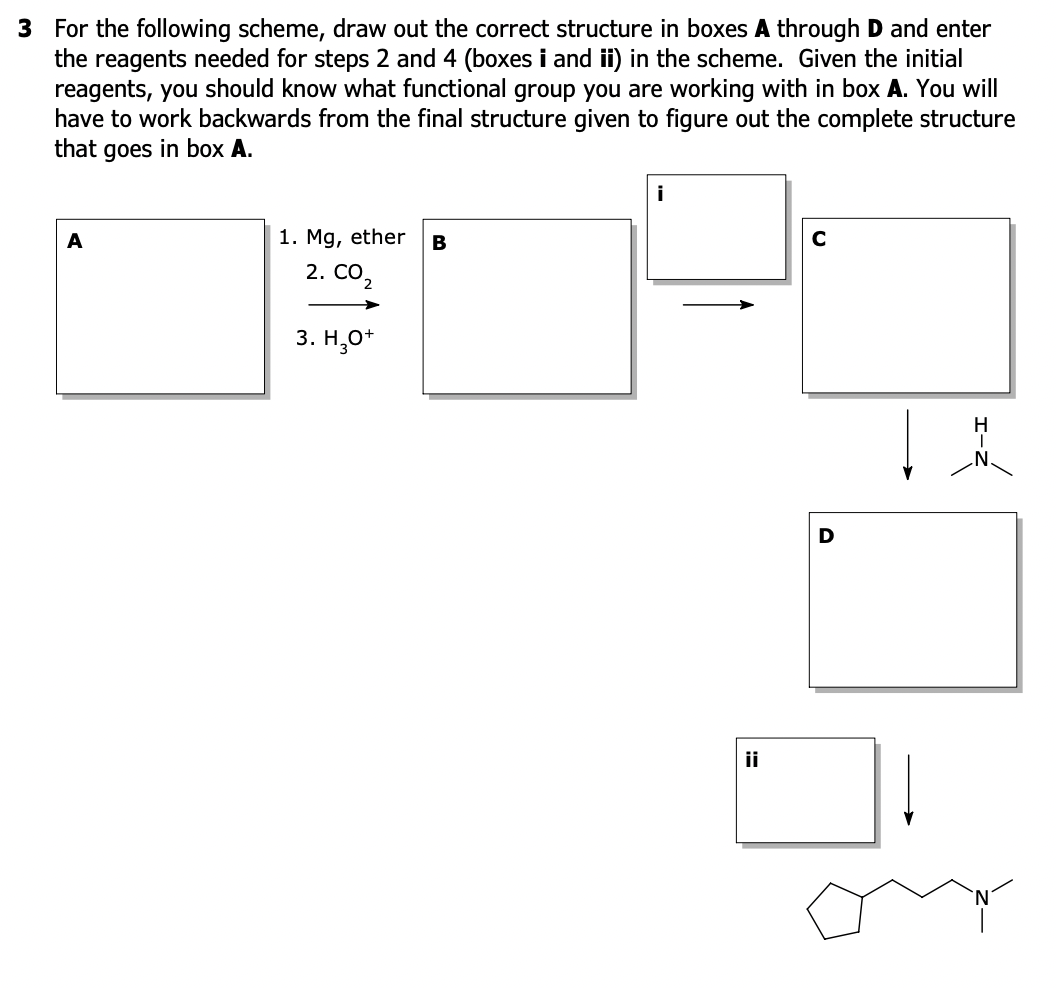 Solved For the following scheme, draw out the correct | Chegg.com