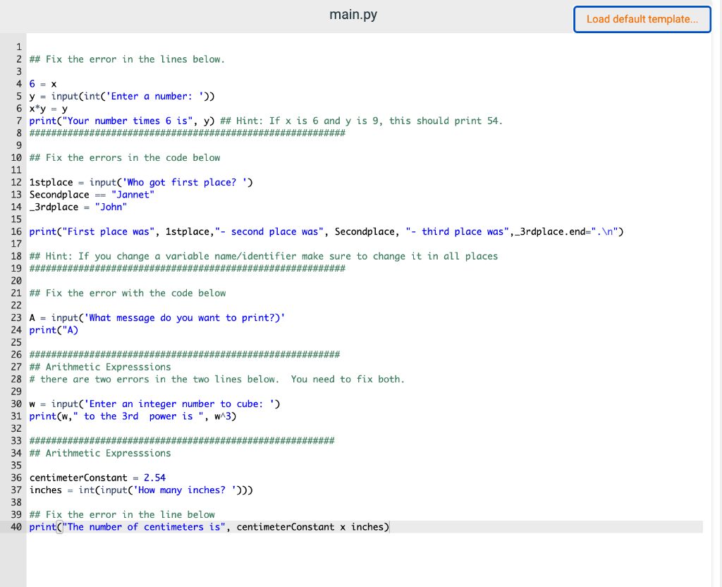 Solved Overview Be able to recognize common programming | Chegg.com