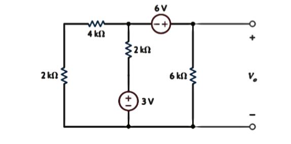 Solved Use the mesh method to find Vo in the circuit shown | Chegg.com