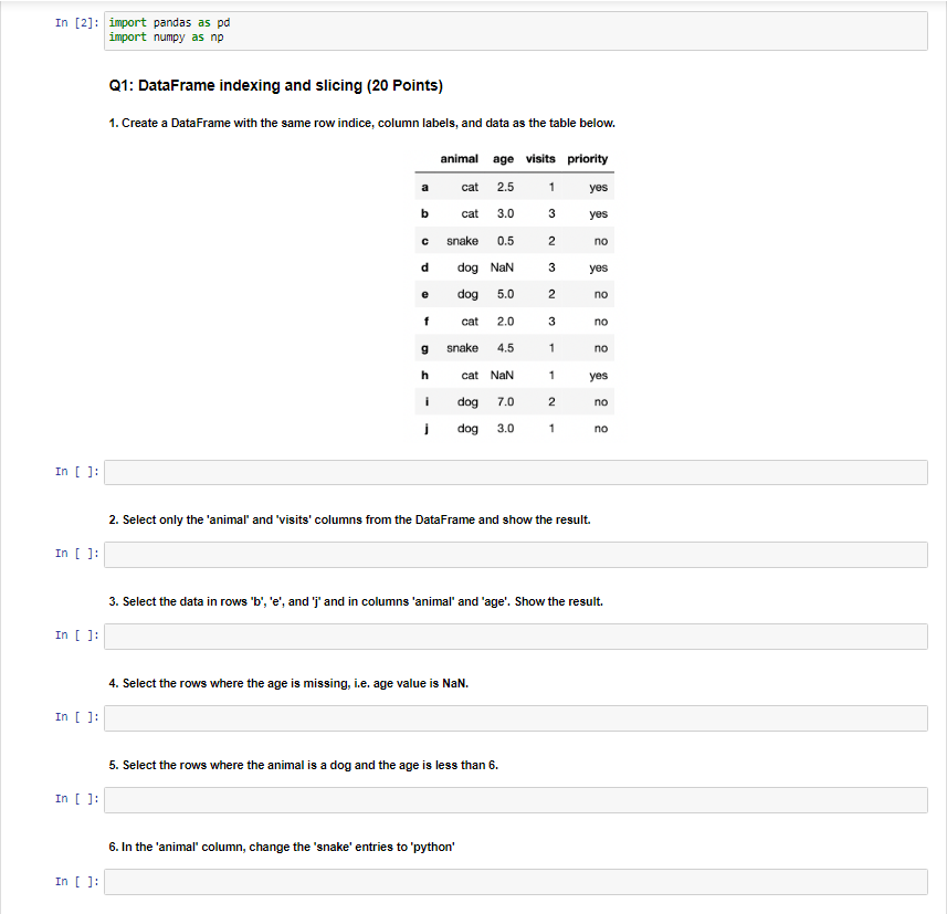 Solved In 2 import pandas as pd import numpy as np Q1 Chegg