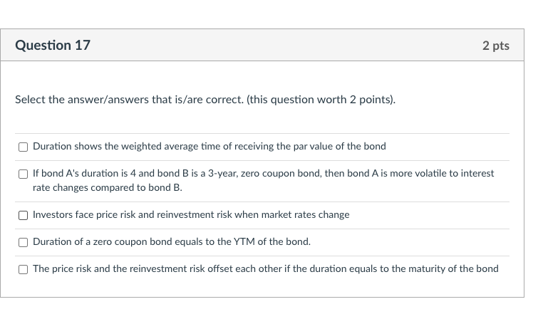 Solved Question 17 2 pts Select the answer/answers that | Chegg.com