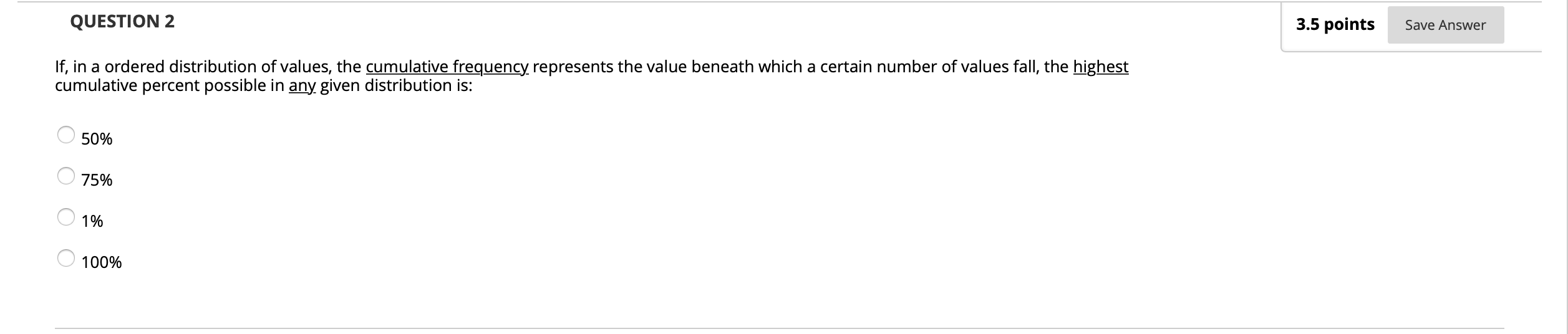 Solved QUESTION 2 3.5 points Save Answer If, in a ordered | Chegg.com