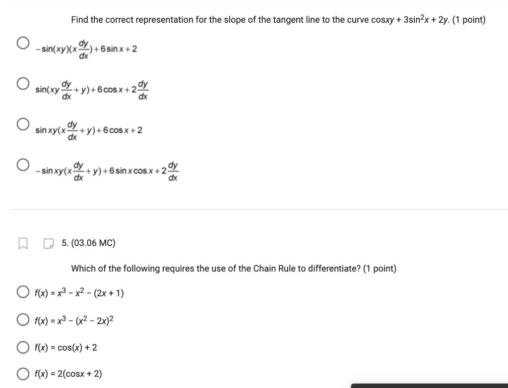 Solved Find the correct representation for the slope of the | Chegg.com