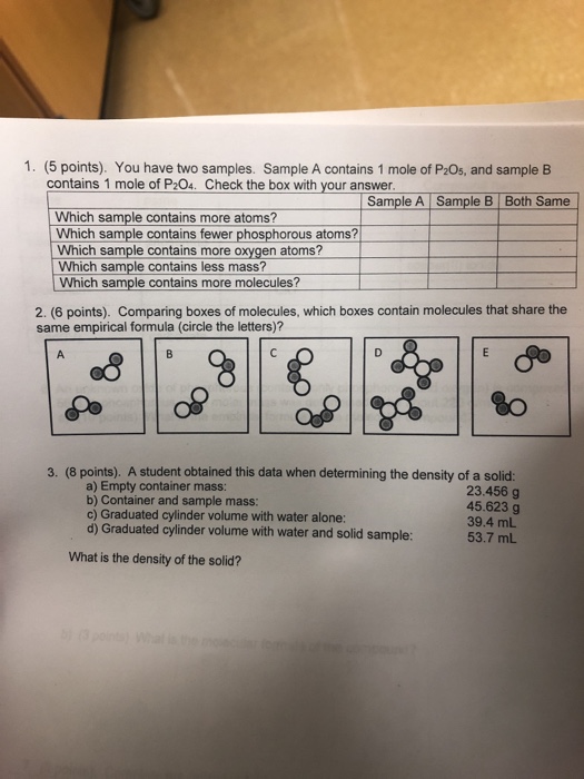 Solved 1. (5 points). You have two samples. Sample A | Chegg.com