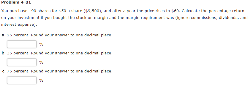 Solved Problem You Purchase Shares For A Share Chegg Com