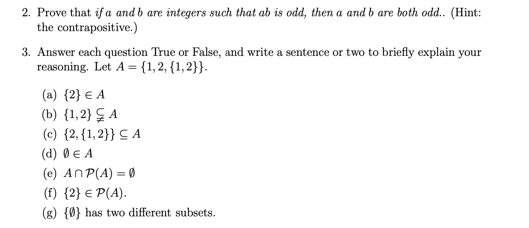 Solved 2. Prove That If A And B Are Integers Such That Ab Is | Chegg.com