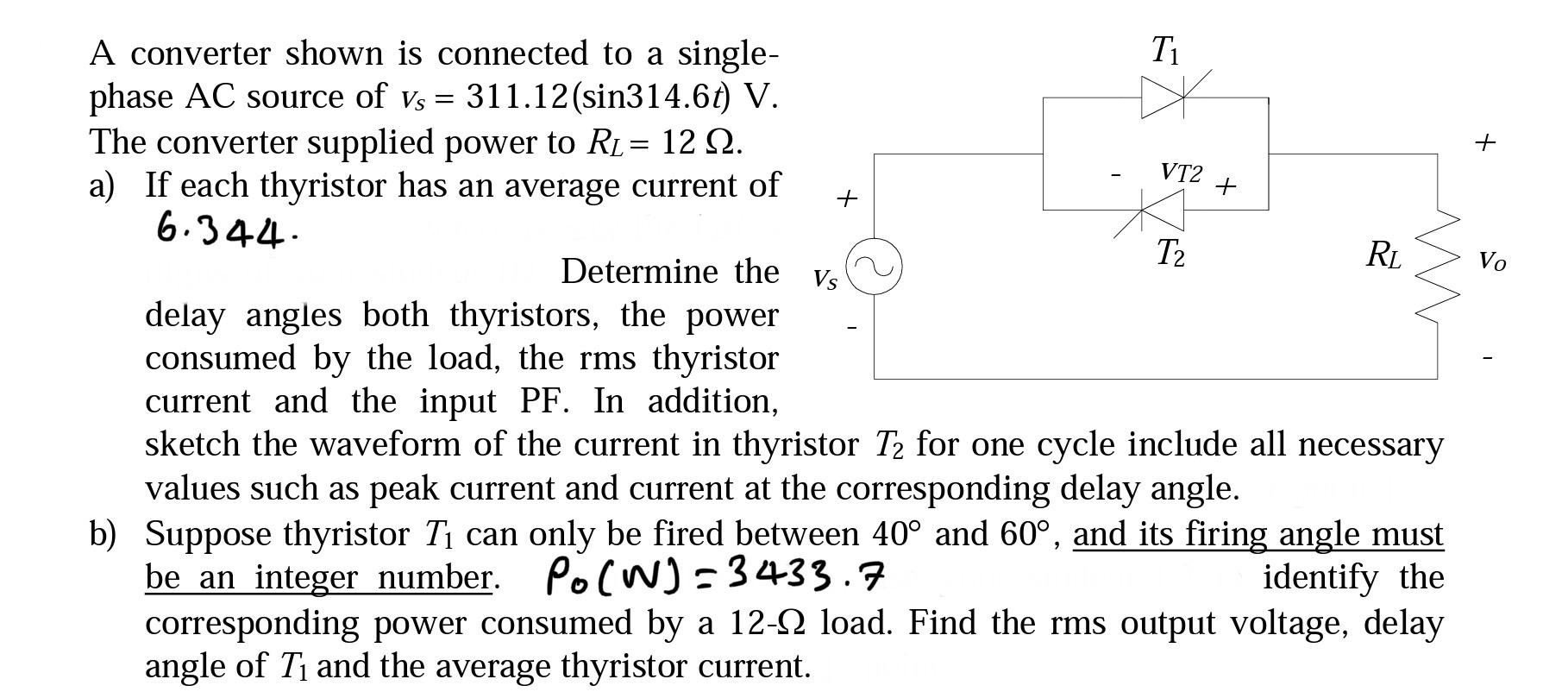 Solved Questions Are From Power Electronics Subject. Please | Chegg.com