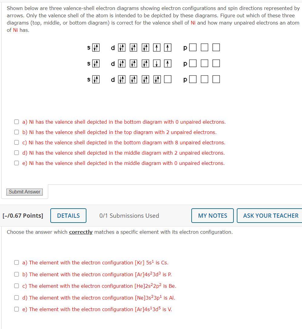 Solved Shown below are three valence-shell electron diagrams | Chegg.com
