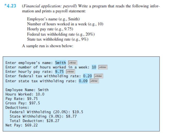 Solved Code in Java please: You may use this: grossPay = | Chegg.com
