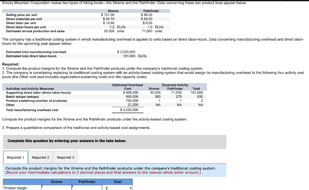 Solved 1 Compute The Product Margins For The Xtreme And The 8894