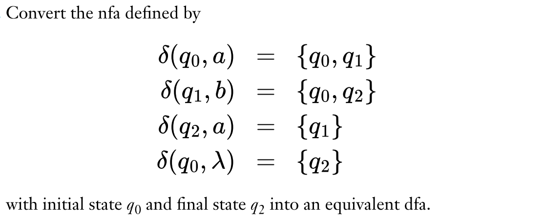 Solved Convert The Nfa Defined By | Chegg.com